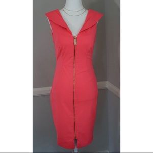 Ted Baker Bodycon Ravana Front ZIP Sheath Dress